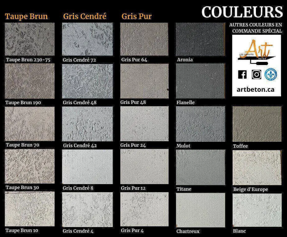 couleur art beton