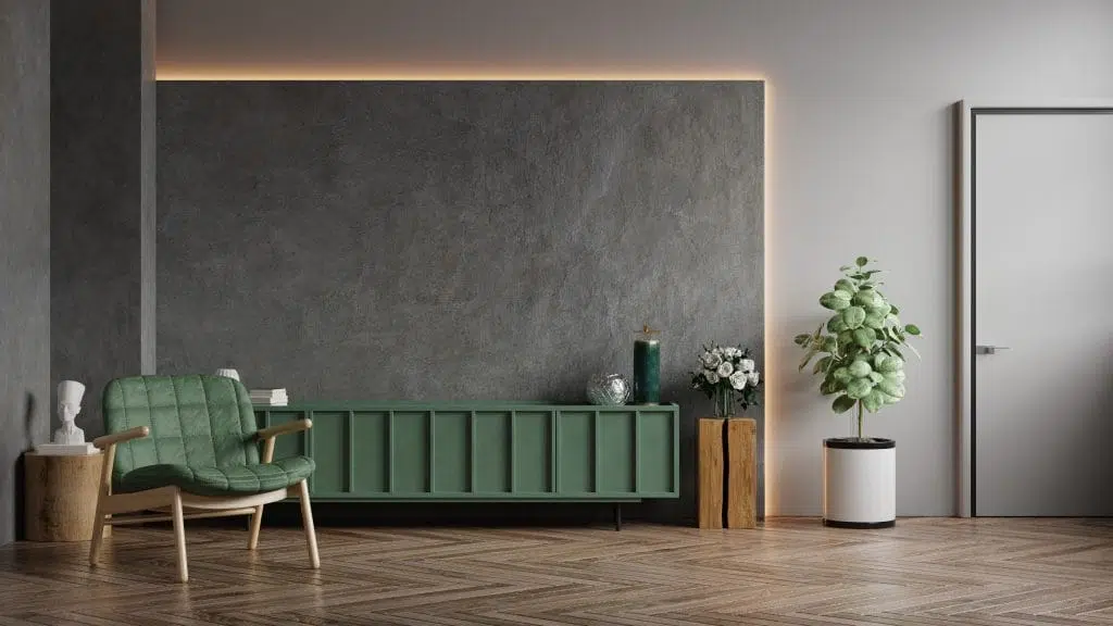 appartement-vert-decoration-mur-beton-art-beton-decoratif-quebec-canada