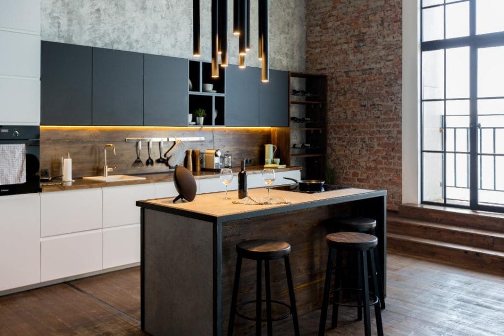 cuisine-moderne-ouverte-ilot-beton-enduit-decoratif-art-beton-quebec-canada