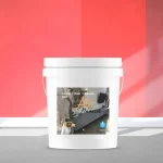 Seau de peinture naturelle semi-crémeuse rouge