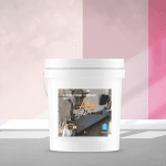 Seau de peinture naturelle semi-crémeuse roses