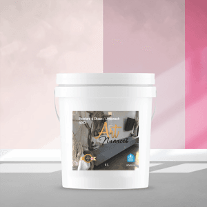 Bucket of natural semi-creamy pink paint