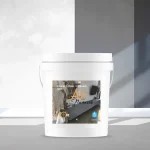 Seau de peinture naturelle semi-crémeuse noire et blanche